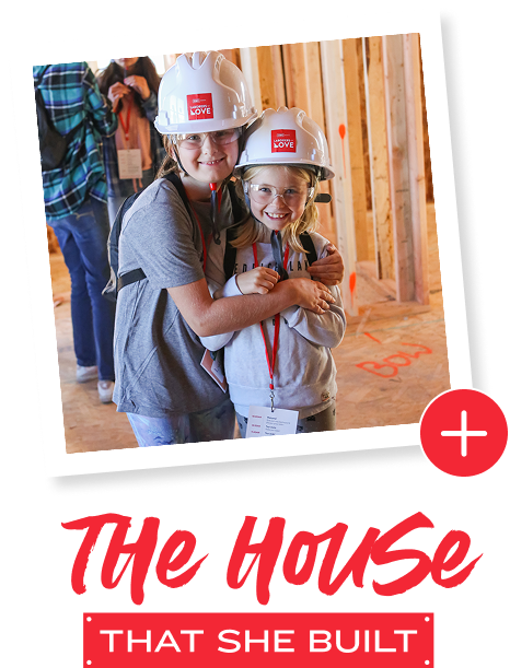 The House That She Built - Two children in hard hats