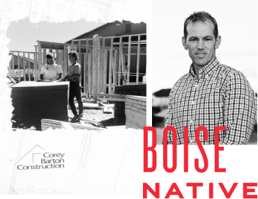 Corey Barton building a home, Corey Barton portrait, Boise Native
